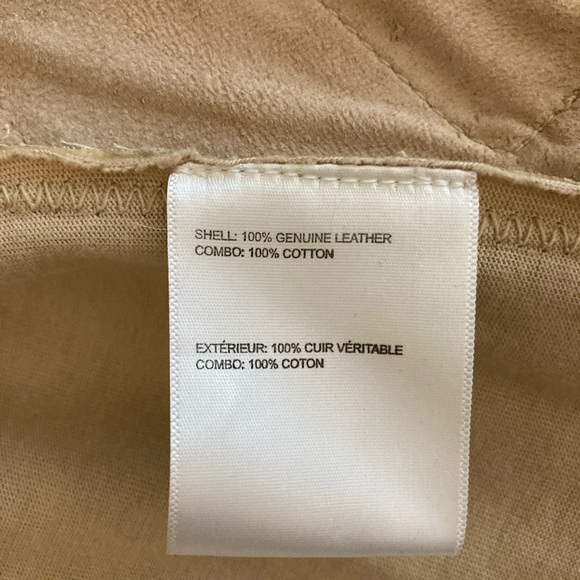 Worn Once LAUNDRY by Shelli Segal Tan-Coloured Hooded Leather & Cotton Jacket, S - Picture 4 of 4